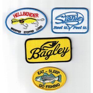 (4) Fishing Bait Hellbender Stanley Bagley Premium 3in Embroidered Iron-on Patch